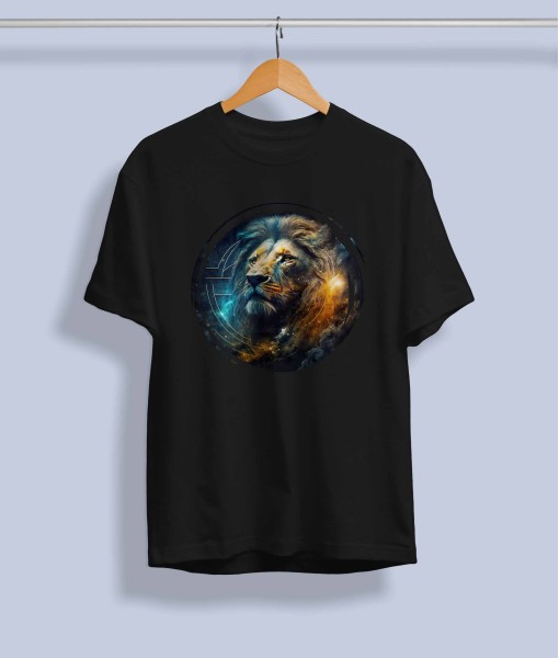 Мъжка тениска с илюстрация Зодия Лъв - TShirtArtShop.com